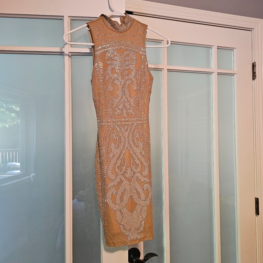 Short nude dress